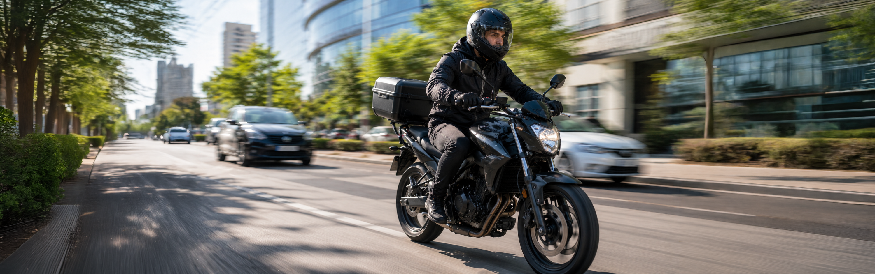 İstanbul'da hızla yola çıkan acil moto kurye